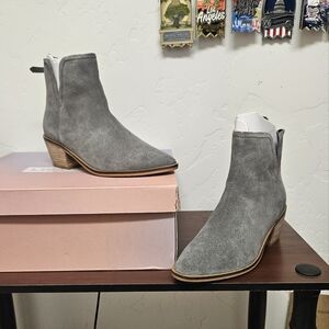 Gray Suede Lisa Vicky Booties